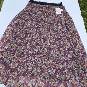 NWT Lularoe Lucy Skirt Paisley Design Large